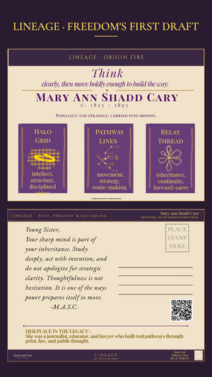 Mary Ann Shadd Cary Digital Postcard — Lineage: Freedom's First Draft