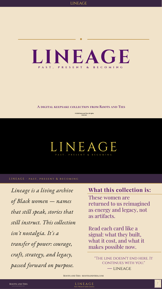 Lineage: Origin Fire digital postcard collection title card