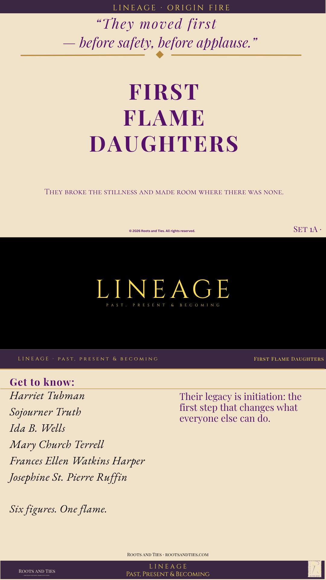First Flame Daughters - Lineage Set 1A title card