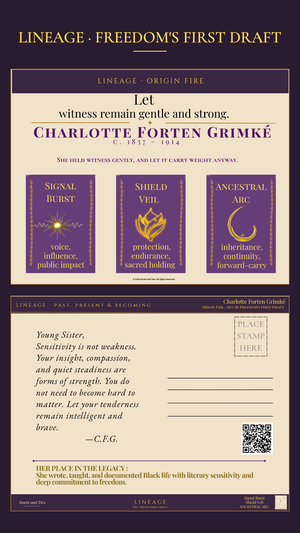 Charlotte Forten Grimké Digital Postcard — Lineage: Freedom's First Draft