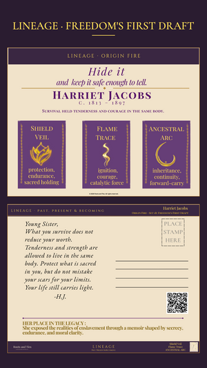 Harriet Jacobs Digital Postcard — Lineage: Freedom's First Draft