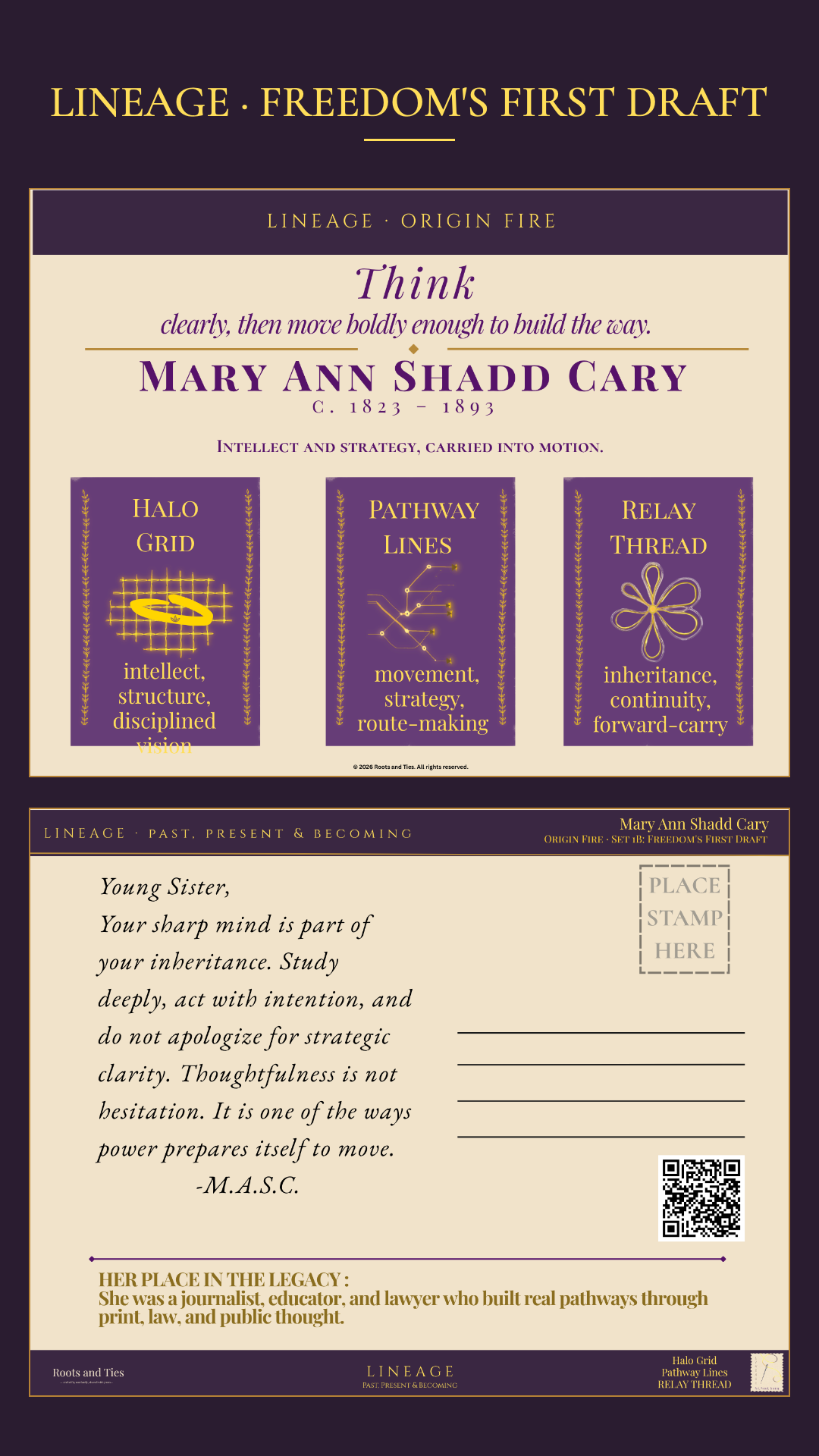 Mary Ann Shadd Cary Digital Postcard — Lineage: Freedom's First Draft