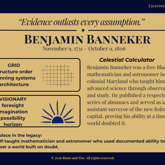 Benjamin Banneker animated flip postcard