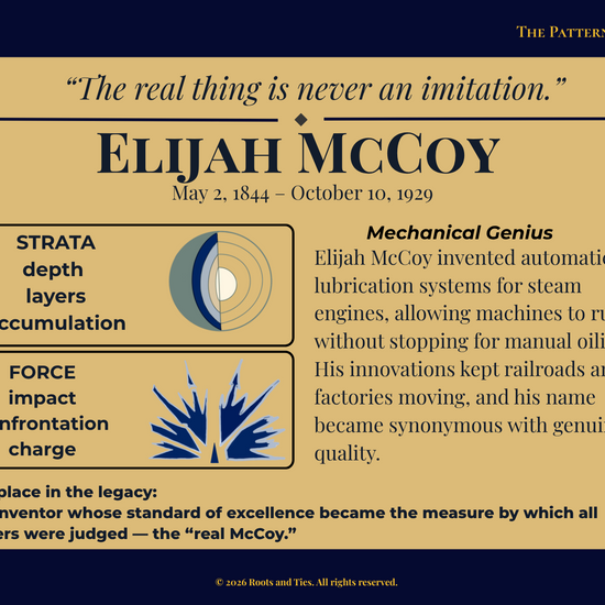 Elijah McCoy animated flip postcard