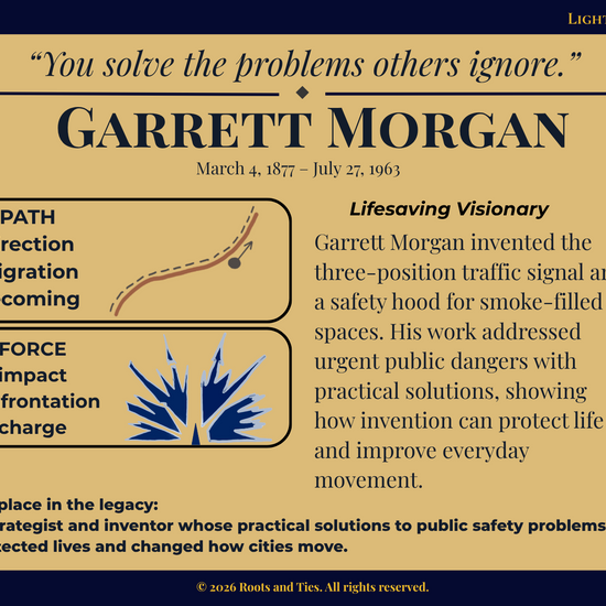 Garrett Morgan animated flip postcard