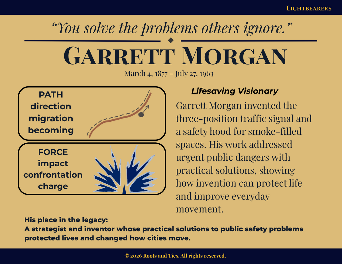 Garrett Morgan animated flip postcard