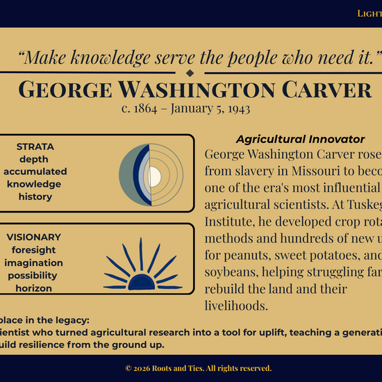 George Washington Carver animated flip postcard