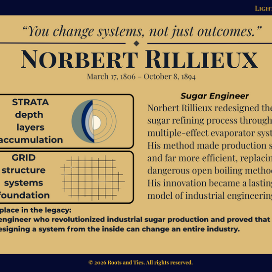 Norbert Rillieux animated flip postcard
