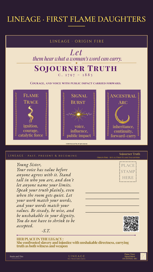 Sojourner Truth Digital Postcard — Lineage: First Flame Daughters